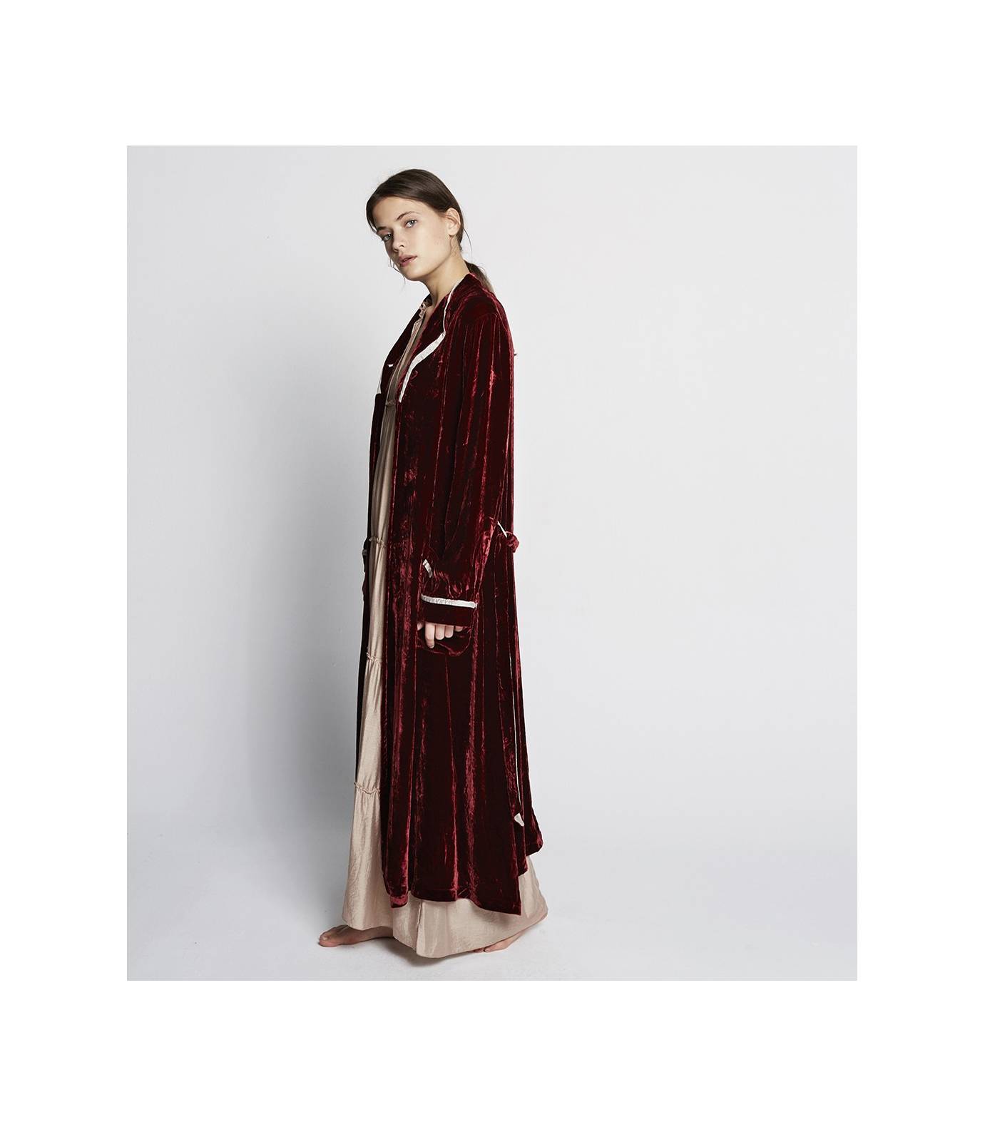 long velvet dressing gown